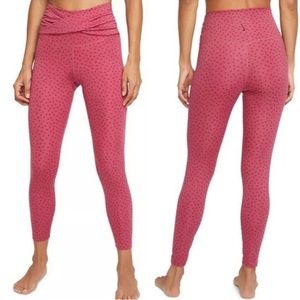 Nike Dri-fit Yoga High Rise Dots Twist 7/8 Leggings Women’s Size Small